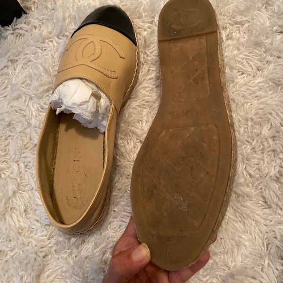 Lambskin Chanel black/beige Espadrilles - Picture 3 of 5